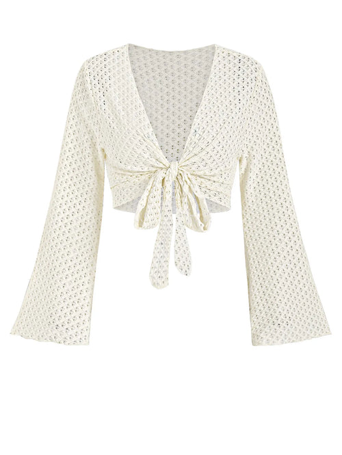 Långärmad Strandtopp för Dam i 100% Bomull – Trendig och Bekväm för Sommaraktiviteter 1