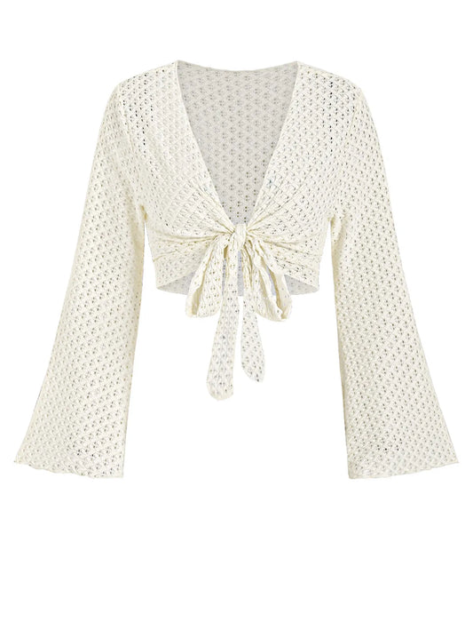 Långärmad Strandtopp för Dam i 100% Bomull – Trendig och Bekväm för Sommaraktiviteter 1