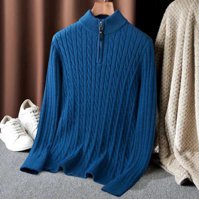Herr Turtleneck Tröja Termo Med Zip Polyester 5