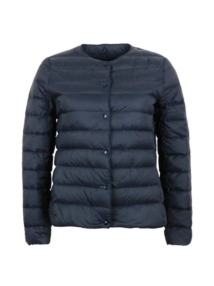 Variant image for Dam Lång Vinterjacka Lätt Polyester för Kalla Väderförhållanden-19