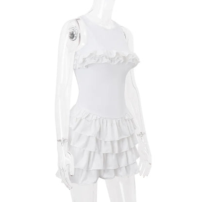 Dam Mini Klänning Slim Fit Mjuk Bomull-5