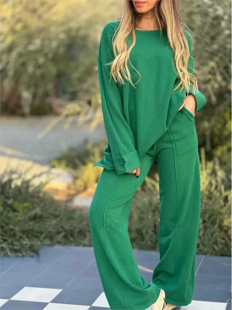 Dam T-shirt och Byxor Set Avslappnad Mjuk Tyg för Sommarträningskläder-3