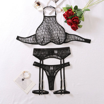 Damunderkläder Set Minimalistisk Polyester Snygga Underkläder Body-1