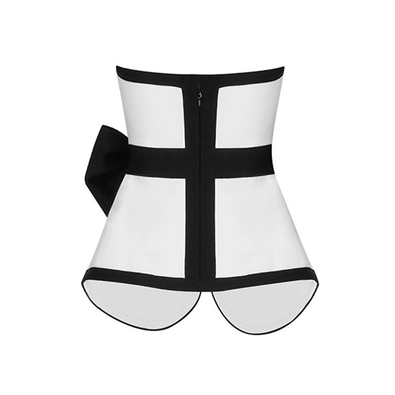 Festtoppar Dam Monokrom Kort Topp Polyester Spandex 5