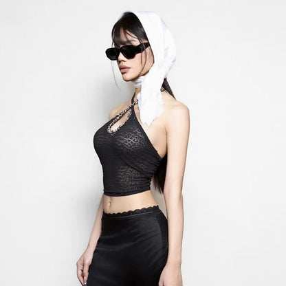 Festtoppar Dam Kort Topp Elastisk Polyester Spandex 2