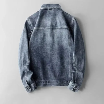 Damjacka Trendig Denim Med Knappstängning-4