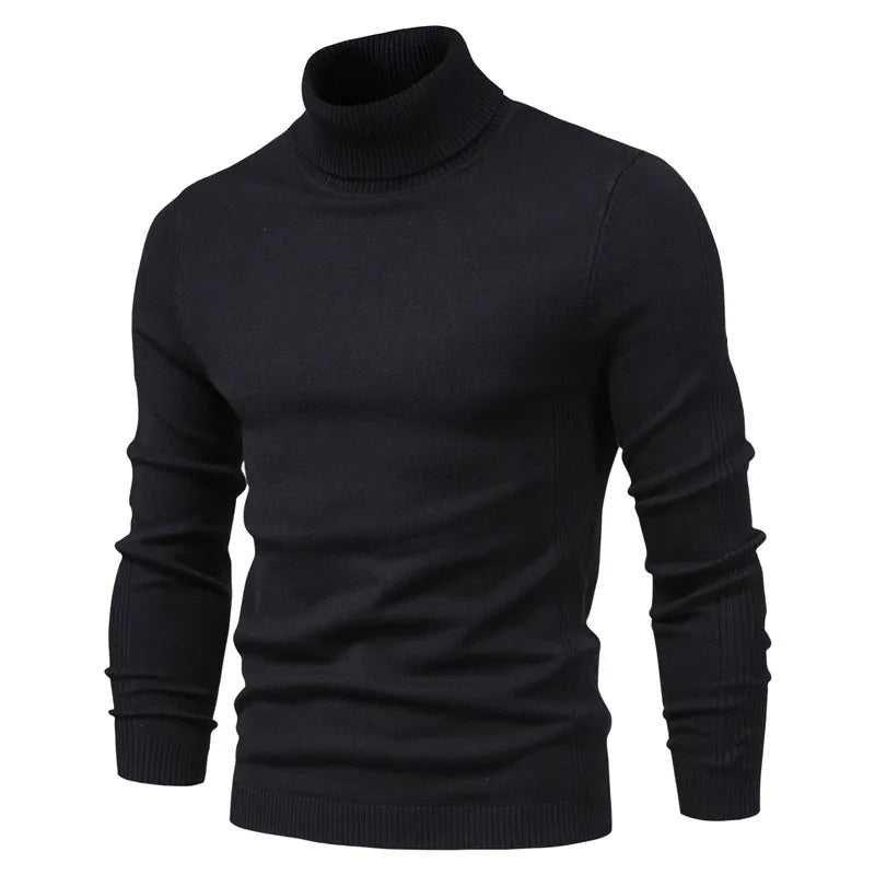 Variant image for Mäns Turtleneck Tröja Figurnära Högkvalitativt Tyg-9