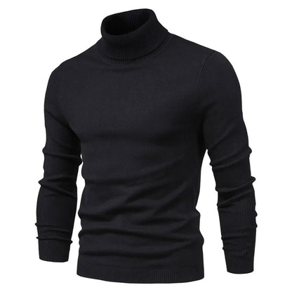 Variant image for Mäns Turtleneck Tröja Figurnära Högkvalitativt Tyg-9
