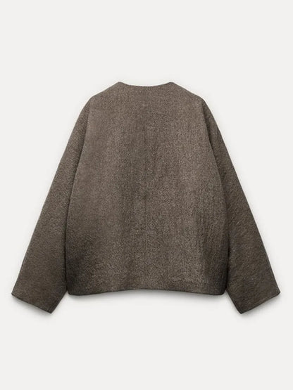 Dam Blazer Elegant Designerstil Högkvalitativ Polyester Viskos-6