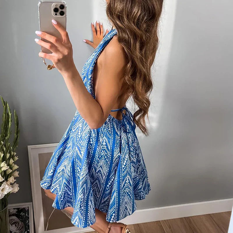 Dam Miniklänning A-linje Polyester Elegant Design-4