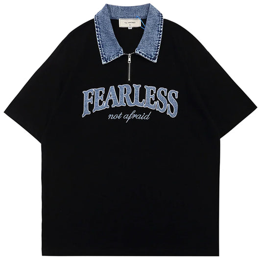 Herr Polo Skjorta Casual med Broderi 100% Bomull-1