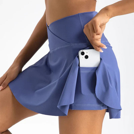 Dam Skort Trendig Polyester Spandex-1