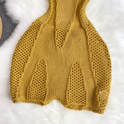 Dam Jumpsuit med Urtagningar i Stickad Material – Elegant och Bekväm för Alla Tillfällen, Flera Storlekar S-XL 4