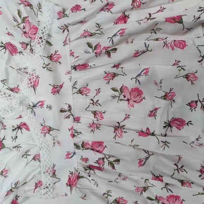 Dam Blommaklänning Spetsdetaljer Mjuk Tygblandning-5