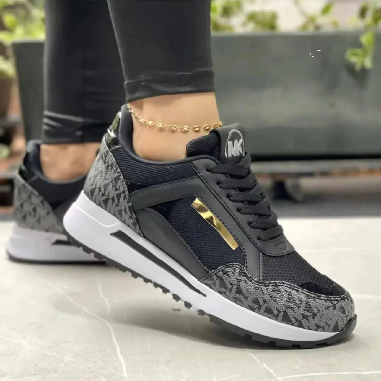 Herrskor Sneakers För Vandringsentusiaster Syntetmaterial-3