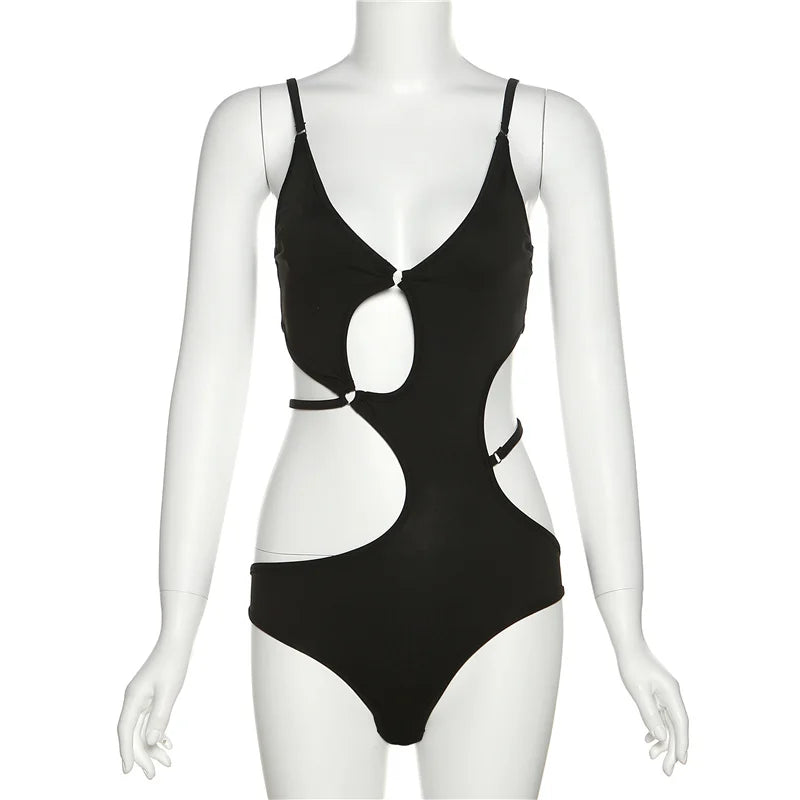 Variant image for Dam Bodysuit Monokrom Stretchig Polyester Bomull-1