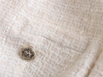 Dam Blazer Dubbelknäppning Bomull och Polyester Elegant Standard Passform-3