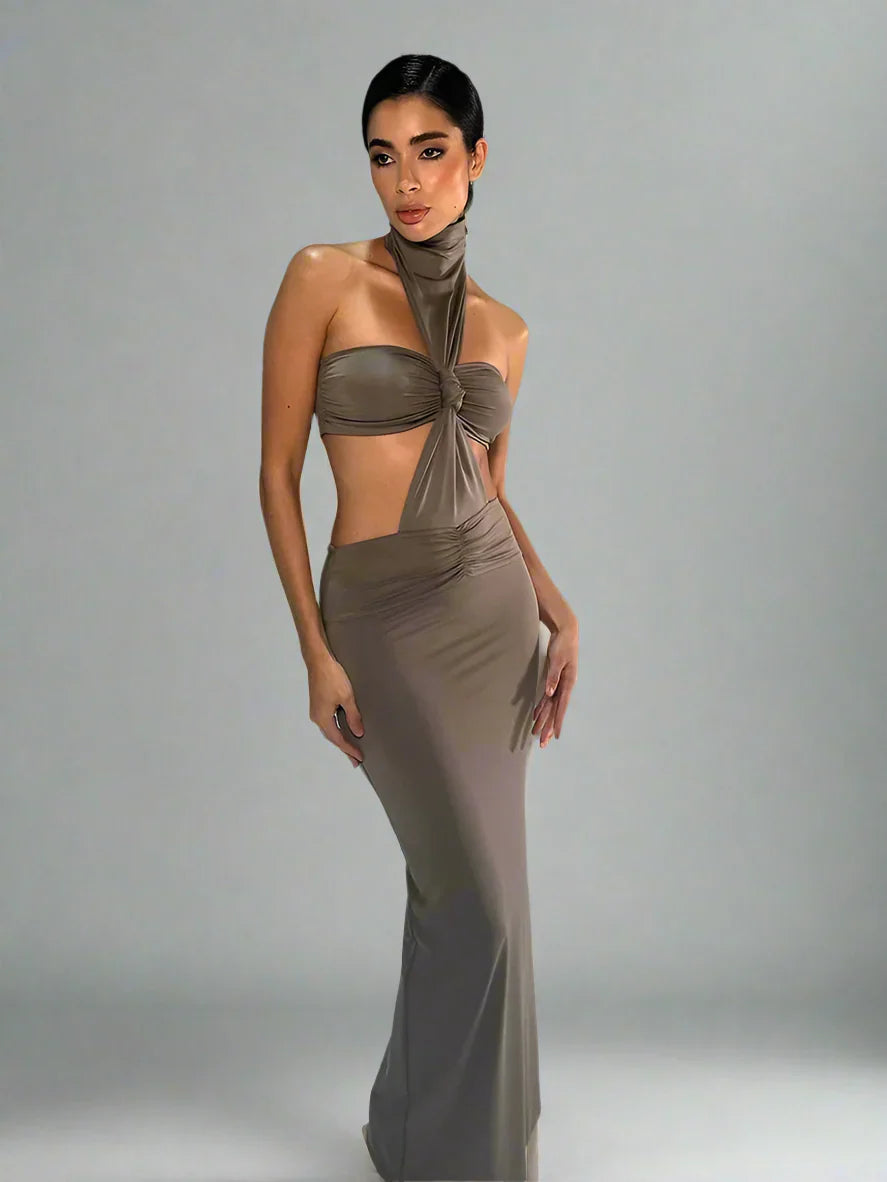 Variant image for Dam Glasrockuppsättning Halvhög Krage Polyester Tröjorstil-1