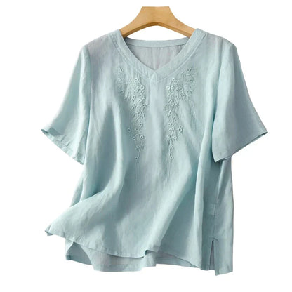 Variant image for Dam Linneskjorta Broderad Lätt Material-19
