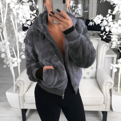Dam Fleecejacka Mjuk Bomberjacka Vinröd 100% Polyester-6