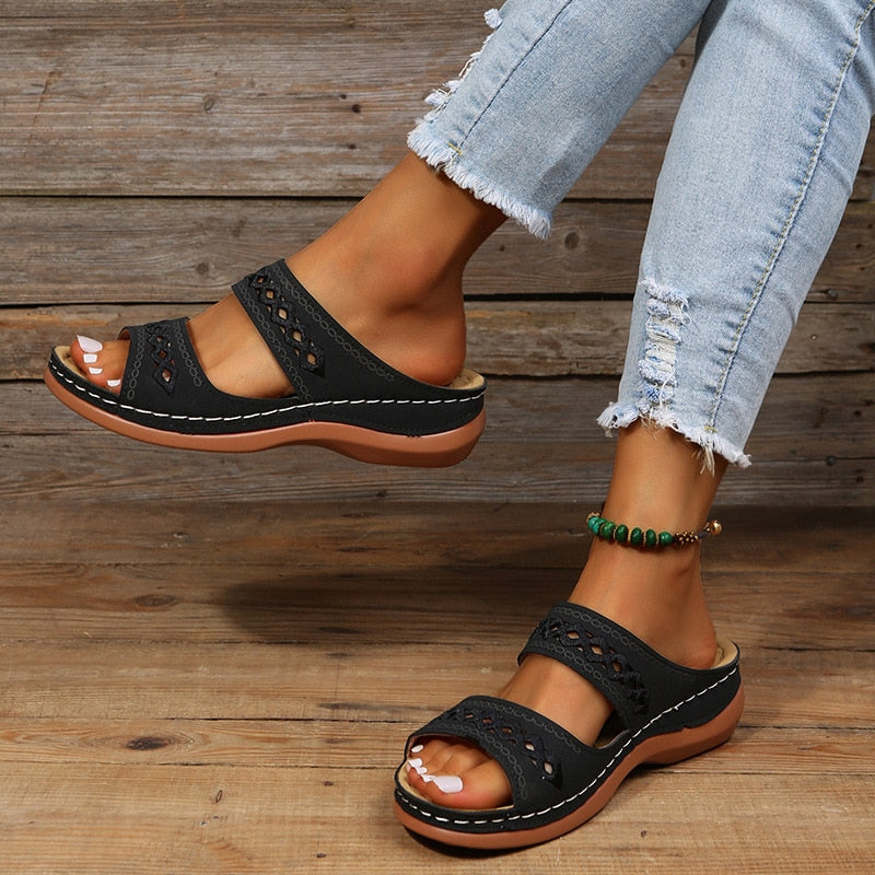 Herr Sandaler Ortopedisk Design Tre Bågar Syntetmaterial 12