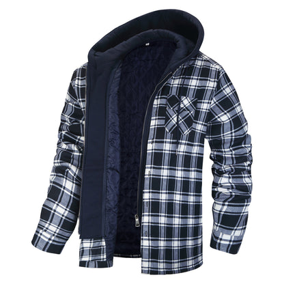 Herrjacka med Huva i Bomullsblandning Elegant Casual-4