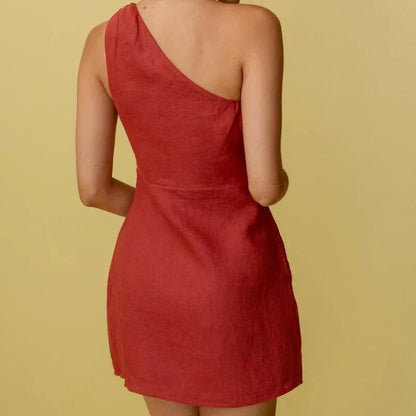 Damklänning Figurnära Elegant Design Polyester-3