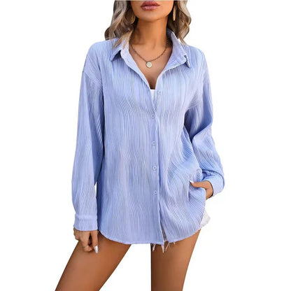 Variant image for Vit Dam Blus Modern Avslappnad Polyester-52