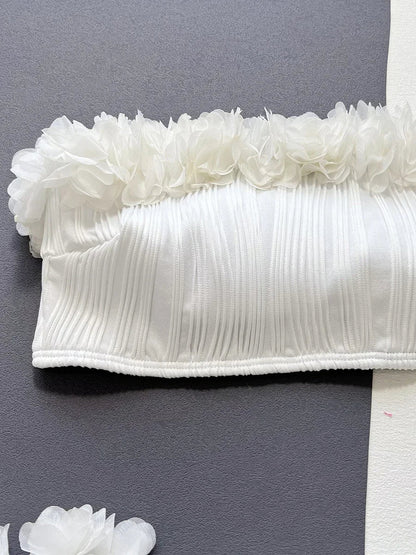 Baddräkt Dam Bandeau Stretchig Polyester för Strand och Pool-3