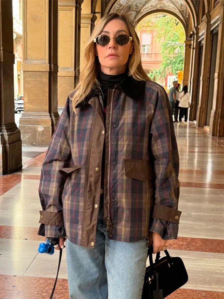 Damjacka Modern Med Caro-Lapptäcke Högkvalitativ Polyester-3