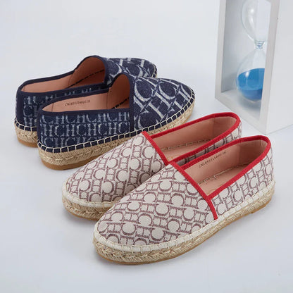Kvinnors Espadriller Slip-On Rund Tå PU Material-2