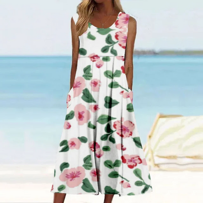 Kvinnors Avslappnad Klänning Polyester Elegant Design-3