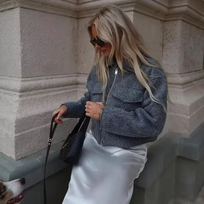 Damjacka Avslappnad Passform Hållbart Tyg 2