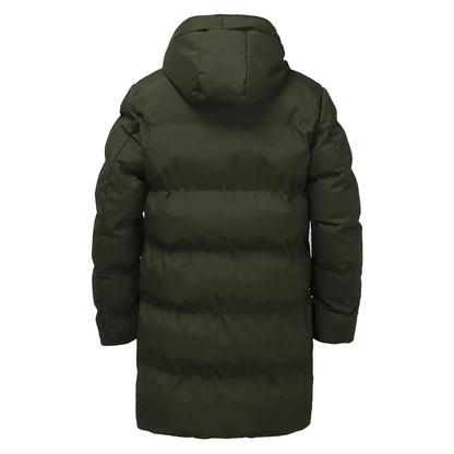 Herr Lång Kappa Med Huva Av Slitstarkt Polyester För Avslappnad Stil-4