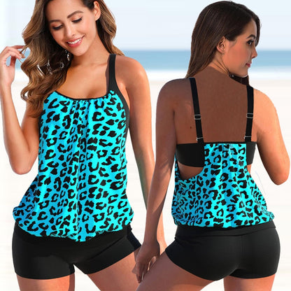 Variant image for Kvinnors Tankini Set Tvåfärgad Design Högkvalitativt Tyg-9