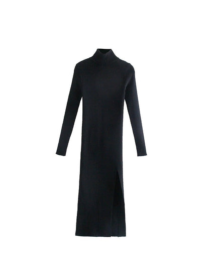 Variant image for Damklänning Midi Turtleneck Figurnära Polyester-1