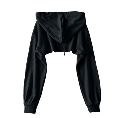 Dam Lång Hoodie Avslappnad 100% Bomull-1