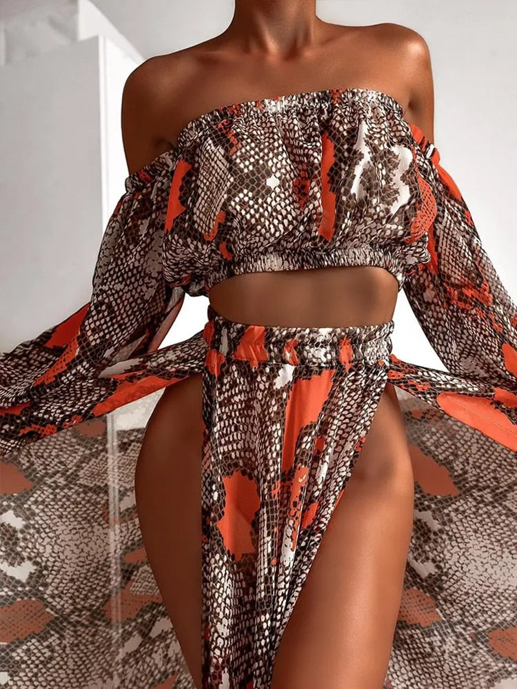 Kvinnors A-linjeformad Kjol Axelöppen Polyester-3