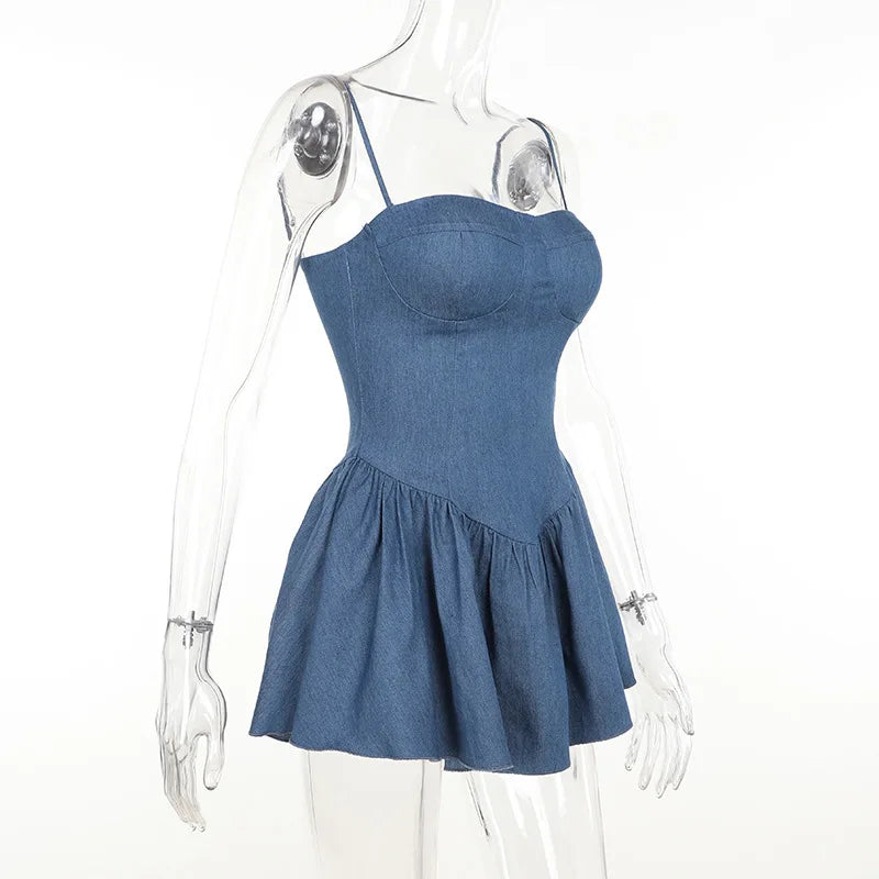 Kvinnors Mini Klänning Bodycon Spaghetti Band Bomull Polyester-5