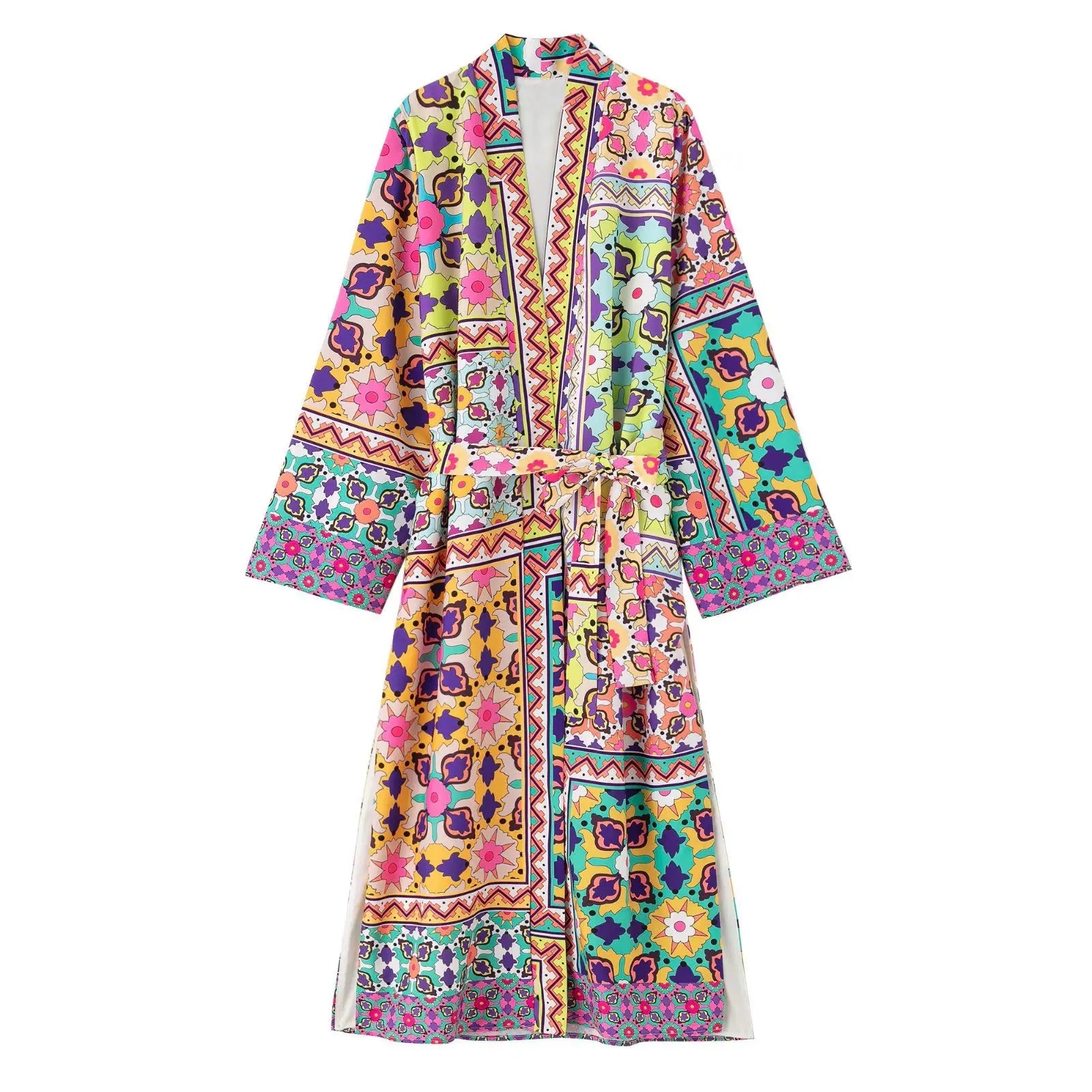 Snygga Byxor Dam Chic Tryck Lätt Polyester-5