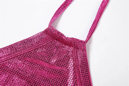 Kvinna Minikjol Halterneck Tätt Passande Polyester-6