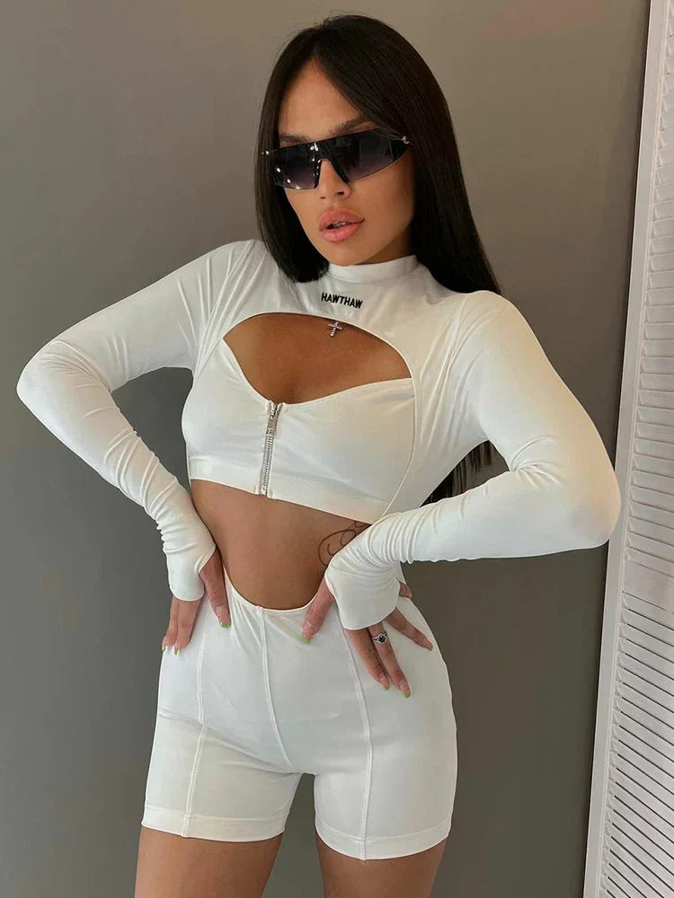 Dam Romper Avslappnad Design Polyester Spandex 6