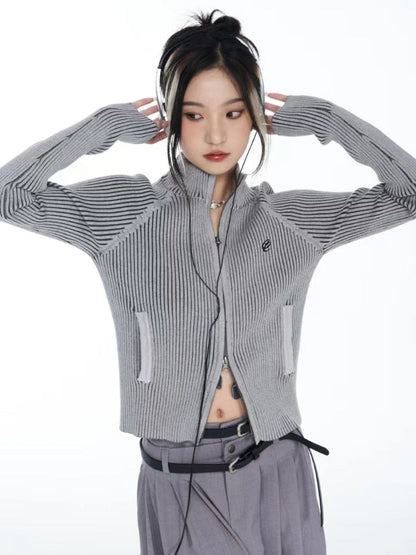 Dam Kofta Lång Slim Fit Polyester Akryl Trendig Modern-4