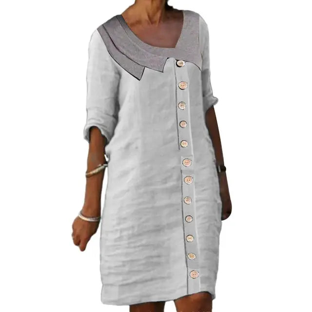 Variant image for Kvinnor Klänning Lätt Bomull Avkopplande-3