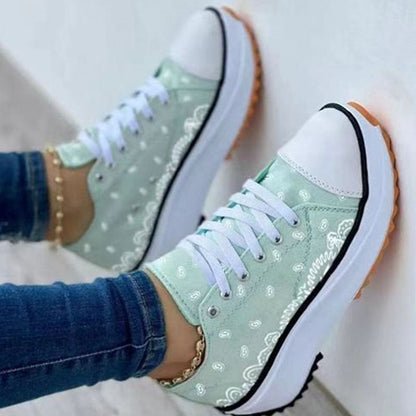 Dam Sneakers Blommig Design Canvas-5
