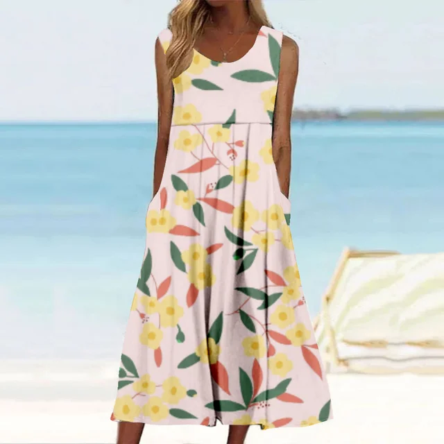 Variant image for Kvinnors Avslappnad Klänning Polyester Elegant Design-3