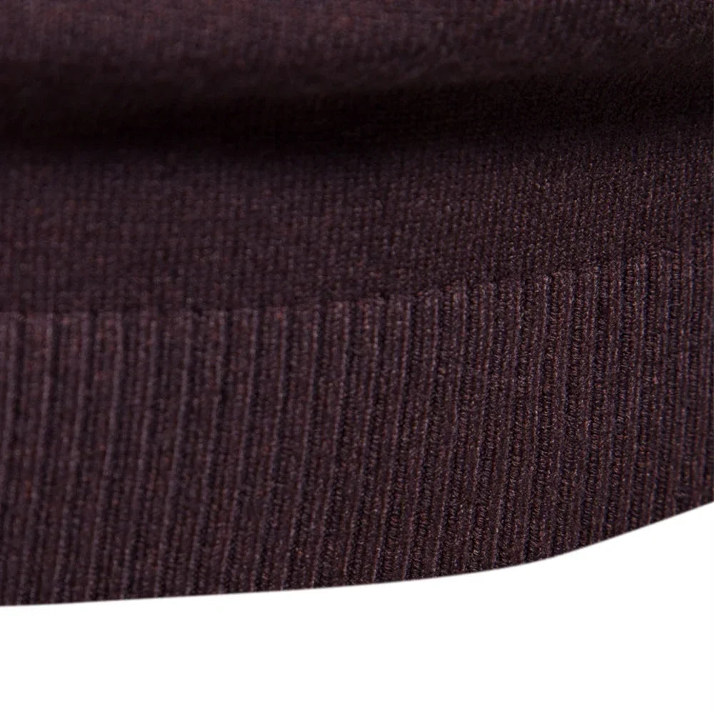 Mäns Turtleneck Tröja Figurnära Högkvalitativt Tyg-4