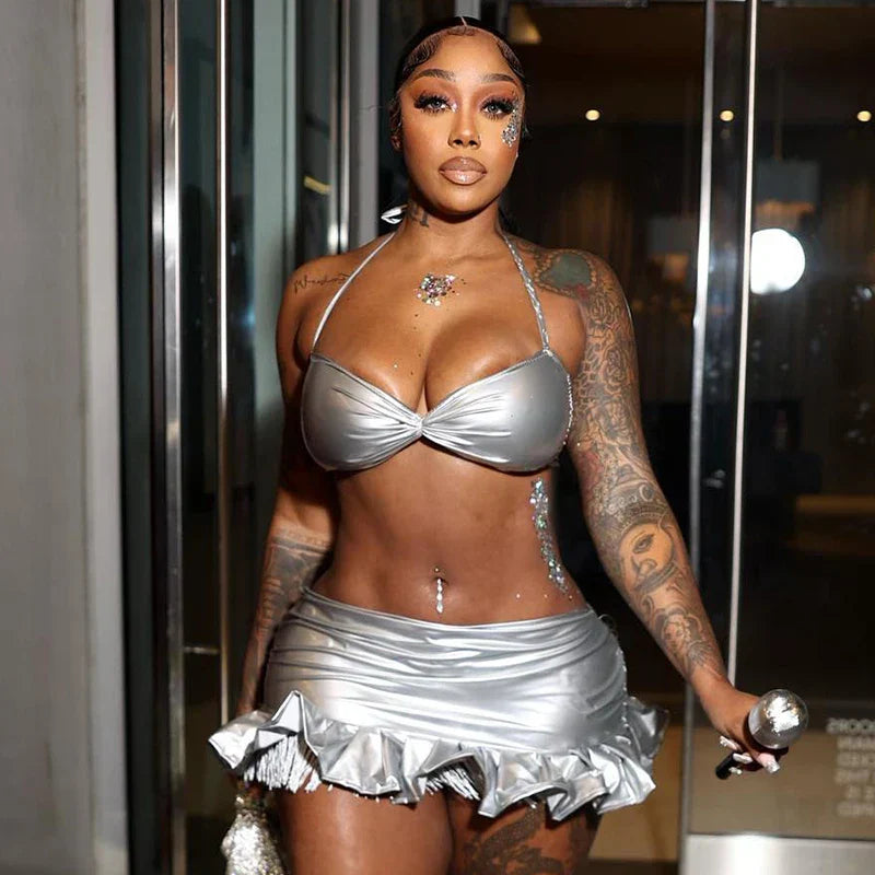 Kvinnors Mini Klänning Monokrom Polyester Figurnära Design-2