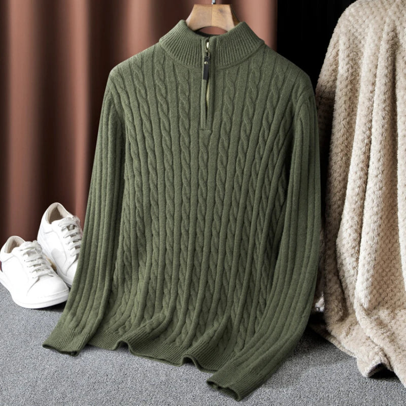 Herr Turtleneck Tröja Termo Med Zip Polyester 3