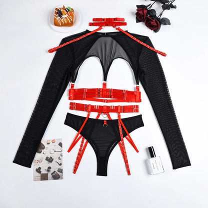 Variant image for Snygga Damunderkläder Set med Patchwork Design i Polyester och Spandex-29